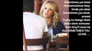 Carrie Underwood - Sometimes You Leave with lyrics on screen
