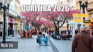 Caminhando na Rua XV Centro - Curitiba 2026 Walking Tour