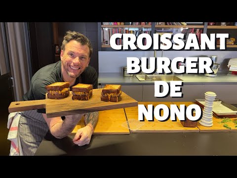 Hot sandwich with minced meat, black garlic and merguez mayo