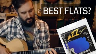 Video thumbnail for Thomastik Infeld Jazz Swing Flatwounds JS113 on an Eastman Archtop by Birdsnake Brown