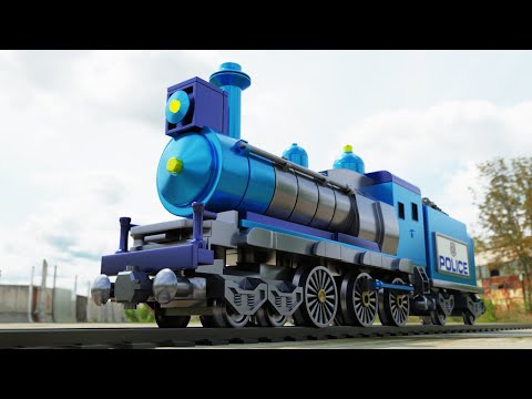 Lego Train Police Thief Cartoon | Lego Cartoon Video | Choo choo train kids videos