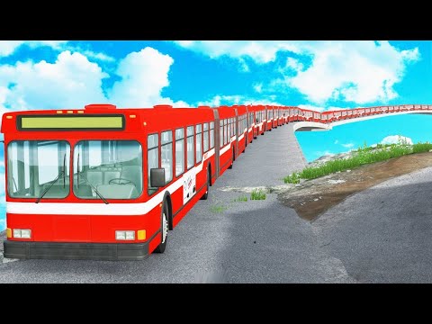 Articulated Bus Crashes -  BeamNG DRIVE - Crash