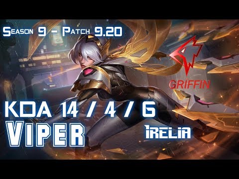 GRF Viper IRELIA vs SYNDRA Bot - Patch 9.20 EUW Ranked