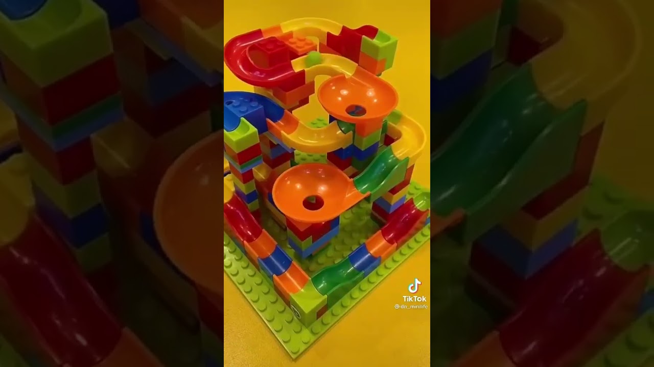 168 PCS DIY marble race track ball block funnel slide brick