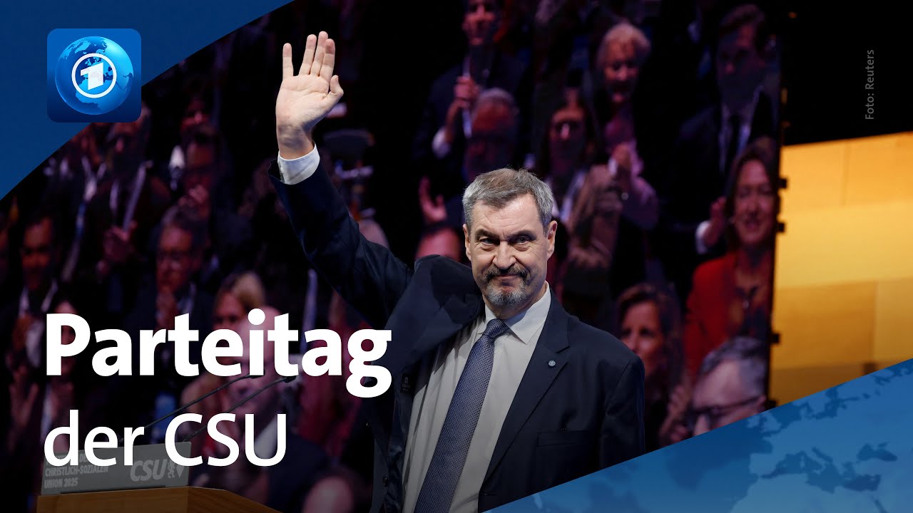 CSU-Parteitag: Bundeskanzler Merz hält Rede