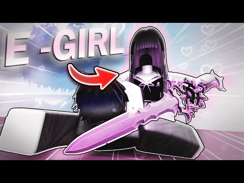 Trolling As An E-GIRL With The #1 SWORD In Blade Ball AGAIN..