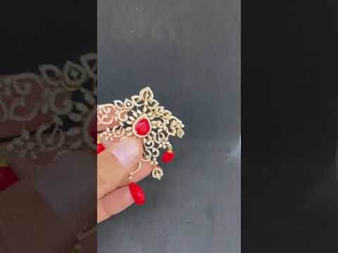 Real diamonds diamond pendant with coral, packaging type: bo...