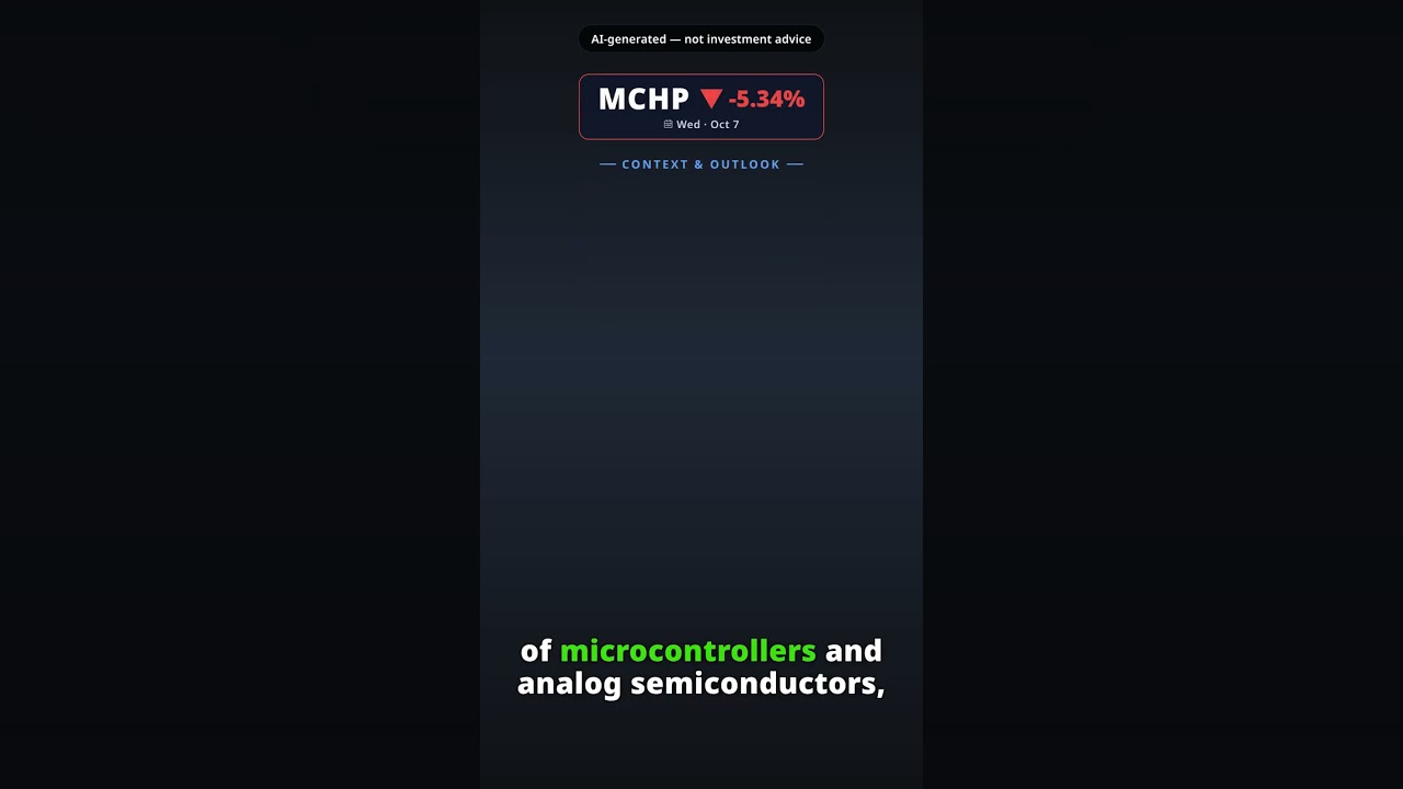 ¿Por qué pierde terreno Microchip Technology? MCHP -5.34%