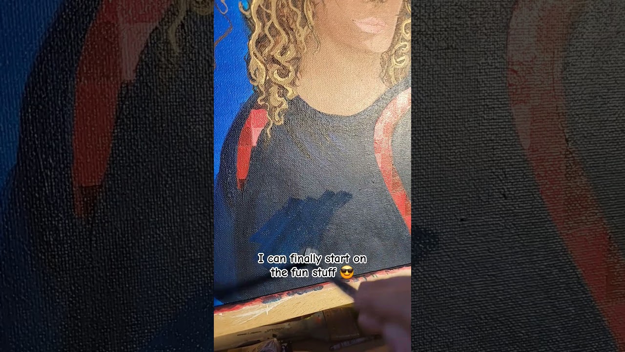 Time to go crazy!!! #trippyart #acrylicpainting #artist #selfportrait #funart