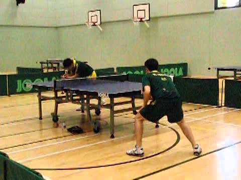High Speed video (210 fps): J Han serves, W Henzell returns - play out point