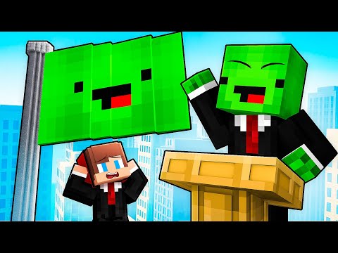 JJ and Mikey Became PRESIDENTS in Minecraft - Maizen