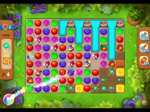 GardenScapes Level 2705 no boosters (18 moves)