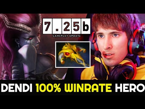 DENDI Mid Queen of Pain - 100% Winrate 10 Games in a Week 7.25 Dota 2