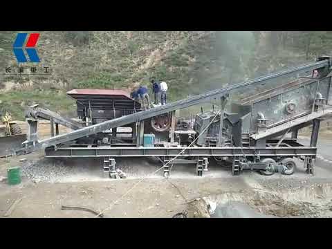 Mobile Crushing Plant, 120TPH Limestone Crushing&Screening Working Site, Vibrating Feeder