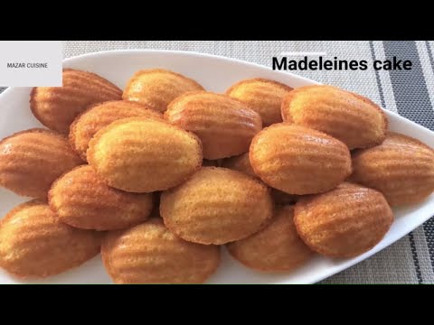 MADELEINES  FRENCH CAKE RECIPE ,  EASY MADELEINES CAKE RECIPE BY MAZAR CUISINE