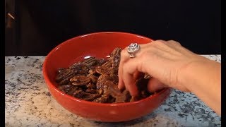 Delicious Candied Pecan Halves!  (Better than the ones at the Mall)