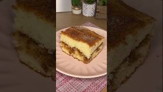 Bolo de Creme de Leite com recheio e Crostinha de Açúcar e Canela
