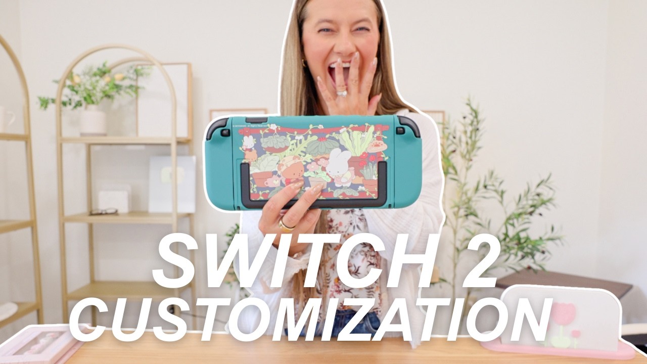 how to make your nintendo switch 2 aesthetic & CUTE! *switch 2 accessories, camera games, + more!*