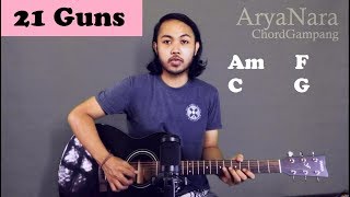 Download lagu Chord Gampang (21 Guns - Green Day) by Arya Nara (Tutorial Gitar) Untuk Pemula mp3