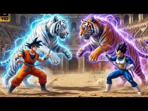 GOKU White Tiger vs VEGETA Savage Tiger 🐯 | Epic Arena Showdown