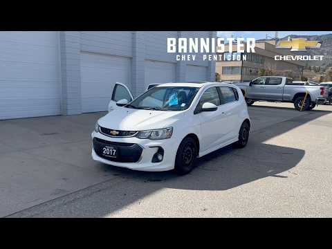2017 Chevrolet Sonic 5dr HB Auto LT in White for sale at Bannister Chevrolet Penticton in Penticton, BC