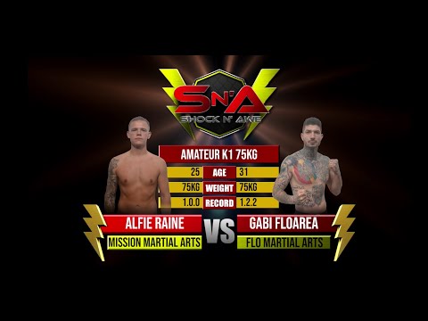 Shock N Awe 34 - Gabi Floarea vs Alfie Raine Amatuer Kickboxing 75kg
