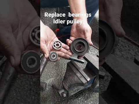 Replace idler pulley bearings