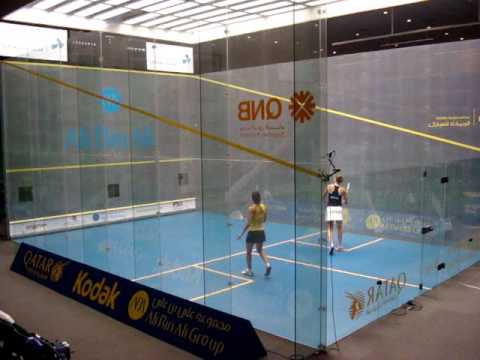 Qatar Classic 2009 - Round 2: Nicol David vs Jaclyn Hawkes (Warm-Up Session)