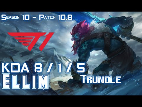 T1 Ellim TRUNDLE vs LEE SIN Jungle - Patch 10.8 KR Ranked