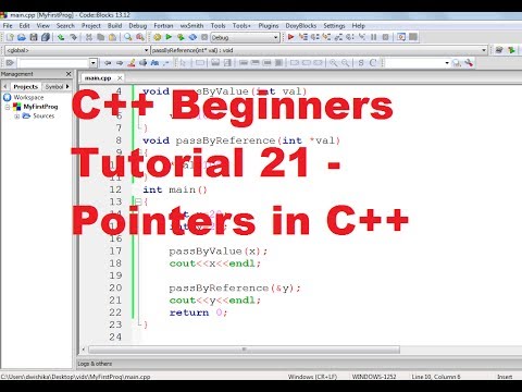 C++ Tutorial for Beginners 21 - Pointers in C++