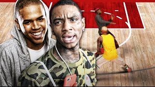 Soulja Boy Vs Chris Brown MyPark Celebrity 1v1 Rematch | Ugly Jumpshot & ANKLES BUCKLED | NBA 2k17