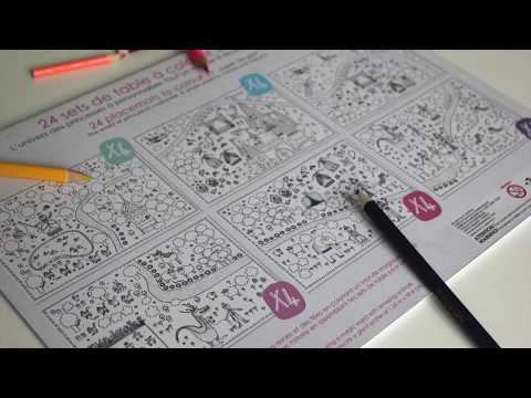 Set de table à colorier - Loisirs créatifs - Marielle Bazard - lapouleapois.fr