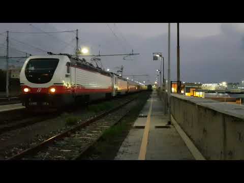 Treno IntercityNotte+Locomotore E402 102+E402 106 IntercityNotte 36970 Siracusa-Milano Centrale