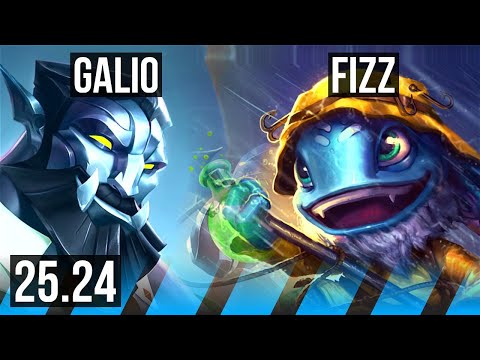 GALIO vs FIZZ (MID) | EUW Master | 25.24