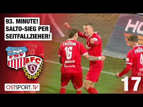93rd minute! Somersault victory with a scissor-kick: FSV Zwickau vs. BFC Dynamo | Regionalliga No...