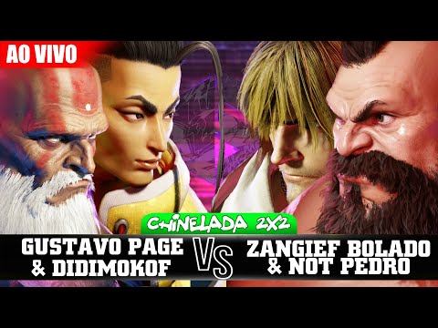 🔴 STREET FIGHTER 6: TORNEIO CHINELADA 2X2 (GUSTAVO PAGE & DIDIMOKOF vs ZANGIEF BOLADO & NOT PEDRO)