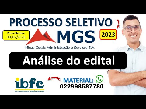 Processo Seletivo MGS - Minas Gerais Administração e Serviços S/A | Edital 02 - 2023 | Banca IBFC