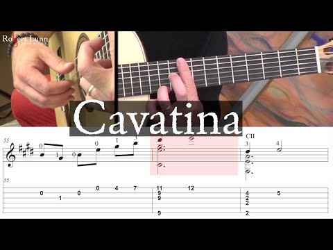 CAVATINA - (The Deer Hunter) - Stanley Meyers - Full Tutorial with TAB - Classical Guitar
