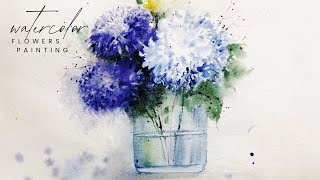 Watercolor Flowers in Vase – Easy and Relaxing Flower Painting Tutorial