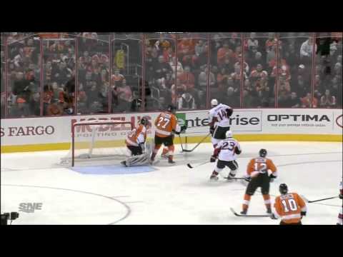Marc Methot Goal on Bryzgalov (Ottawa Senators vs Philadelphia Flyers Mars 2, 2013) NHL HD
