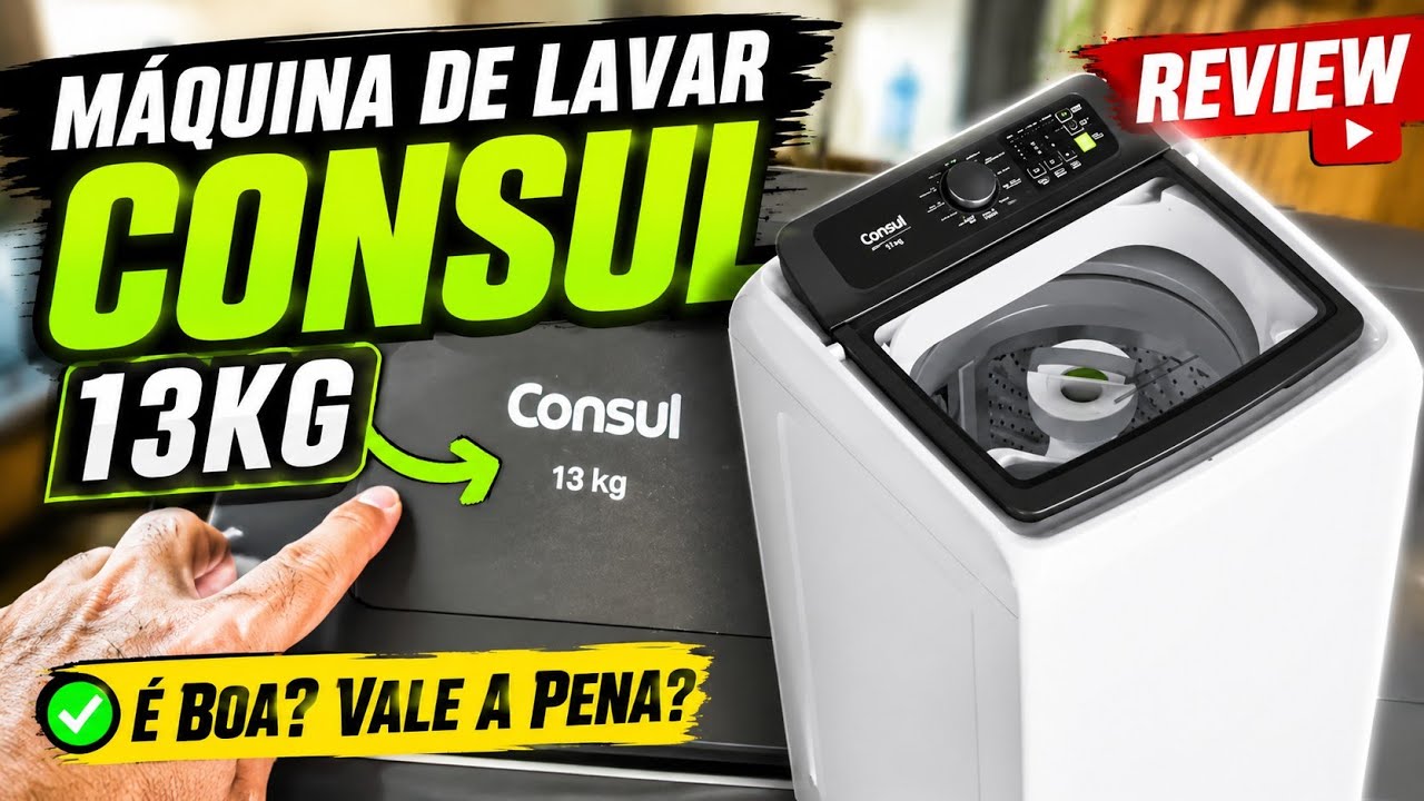 Miniatura da avaliação em vídeo de Lavadora Consul CWN13AB 13kg Branca