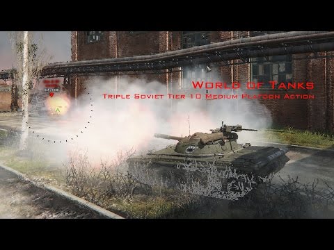 World of Tanks - Triple Soviet Tier 10 Medium Platoon Action