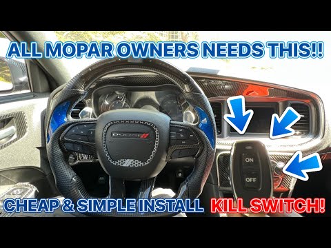 ALL MOPAR OWNERS NEED THIS!! ADDING KILL SWITCH TO DODGE CHARGERS AND CHALLENGERS!! (INSTALL VIDEO)