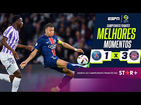 Gols e lances de PSG x Toulouse