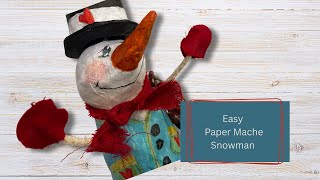 How to Make a Charming Papier-Mâché Snowman | Easy Winter Craft