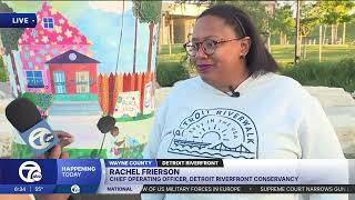 Artist speaks about drum at Juneteenth event in Detroit