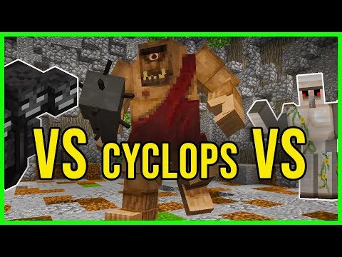 Iron Golem VS Cyclops VS Wither | Minecraft 1.12.2 Modded Cyclopstek