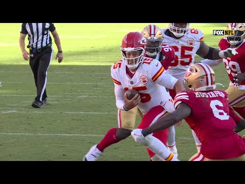 Truck-stick TD! Mahomes bulldozes Mustapha at goal line for score