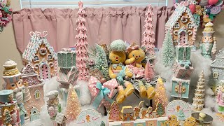Pastel Christmas decor at my sisters house