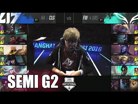CLG vs Flash Wolves | Game 2 Semi Finals LoL MSI 2016 | CLG vs FW G2 MSI 1080p